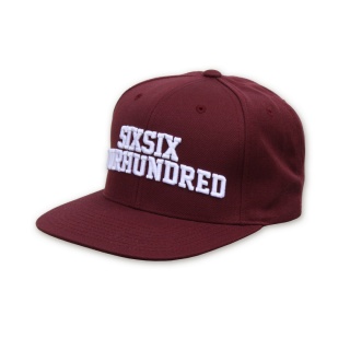 CZAPKA Z DASZKIEM UNIVERSITY SNAPBACK (burgundy/white)
