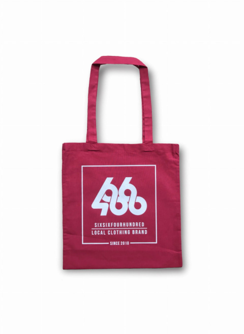 TORBA "SQUARE LOGO" TOTE BAG (DARK RED) TORBA "SQUARE LOGO" TOTE BAG (DARK RED)