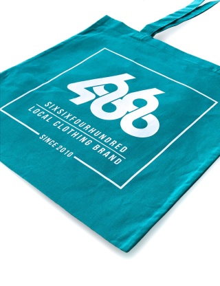 TORBA "SQUARE LOGO" TOTE BAG (TURQUOISE)